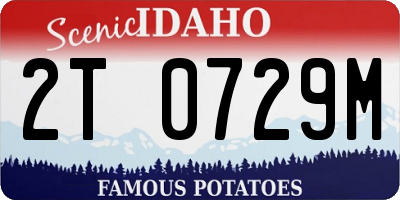 ID license plate 2T0729M