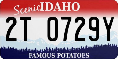 ID license plate 2T0729Y