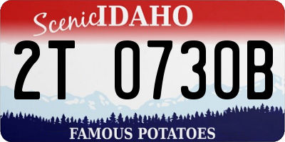 ID license plate 2T0730B