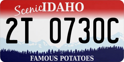 ID license plate 2T0730C