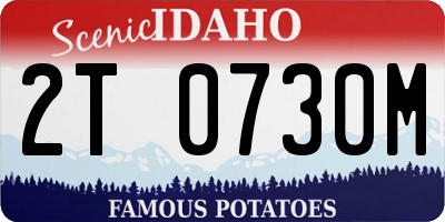 ID license plate 2T0730M