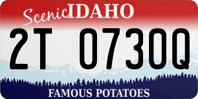 ID license plate 2T0730Q