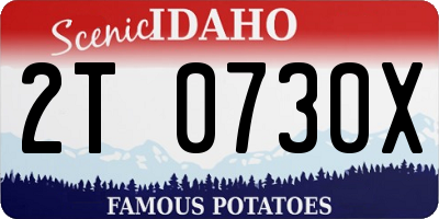 ID license plate 2T0730X