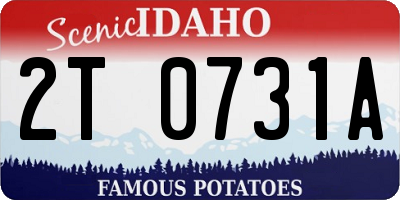 ID license plate 2T0731A