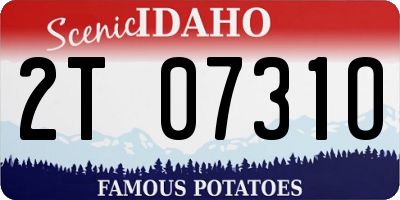 ID license plate 2T0731O