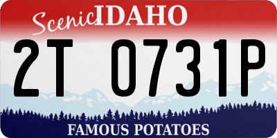 ID license plate 2T0731P