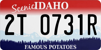 ID license plate 2T0731R