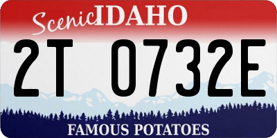 ID license plate 2T0732E