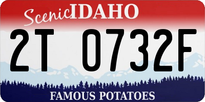 ID license plate 2T0732F