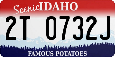 ID license plate 2T0732J