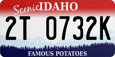 ID license plate 2T0732K