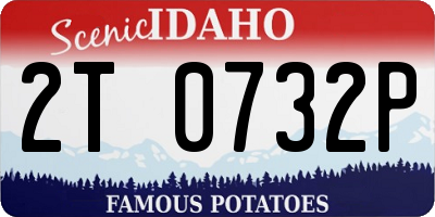ID license plate 2T0732P