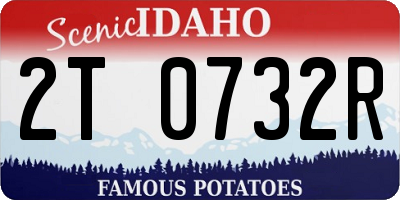 ID license plate 2T0732R