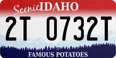 ID license plate 2T0732T