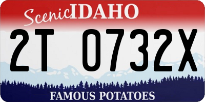 ID license plate 2T0732X