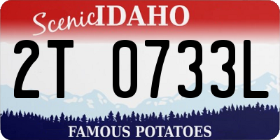 ID license plate 2T0733L