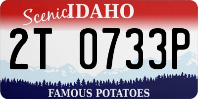 ID license plate 2T0733P