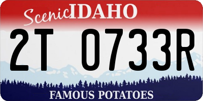 ID license plate 2T0733R