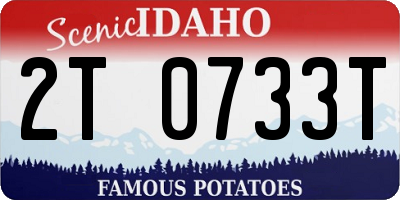 ID license plate 2T0733T