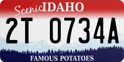 ID license plate 2T0734A