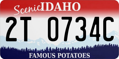 ID license plate 2T0734C