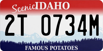 ID license plate 2T0734M