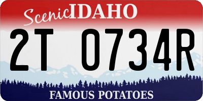 ID license plate 2T0734R