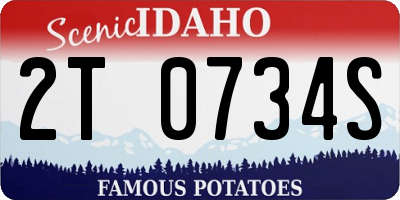 ID license plate 2T0734S