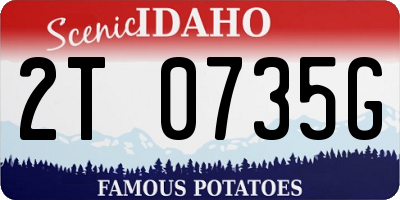 ID license plate 2T0735G