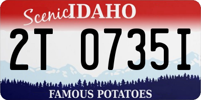 ID license plate 2T0735I