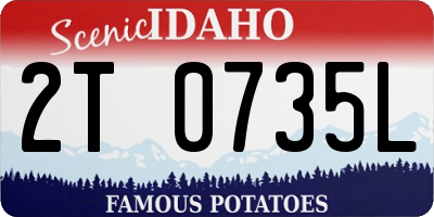 ID license plate 2T0735L