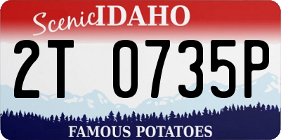ID license plate 2T0735P