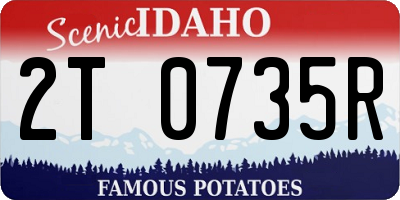 ID license plate 2T0735R