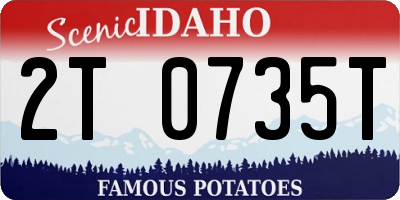 ID license plate 2T0735T