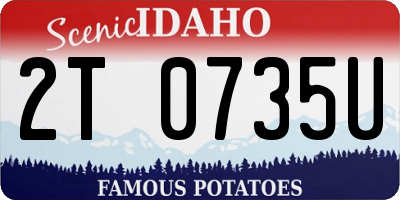 ID license plate 2T0735U