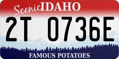 ID license plate 2T0736E