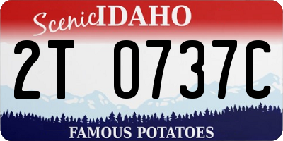 ID license plate 2T0737C