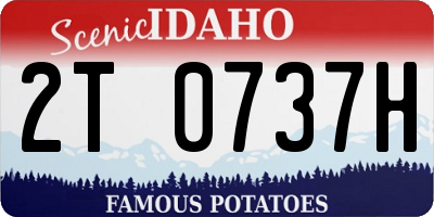 ID license plate 2T0737H