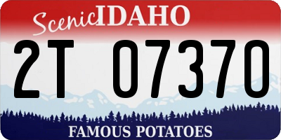ID license plate 2T0737O
