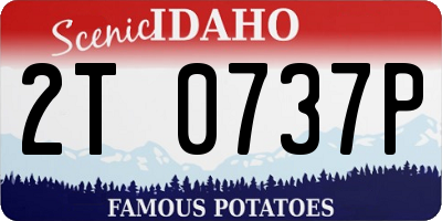 ID license plate 2T0737P