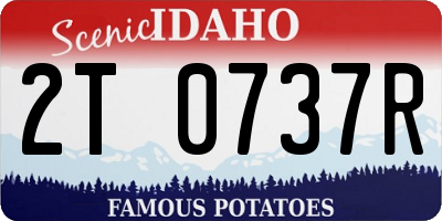 ID license plate 2T0737R