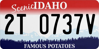 ID license plate 2T0737V