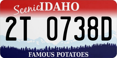 ID license plate 2T0738D