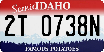 ID license plate 2T0738N