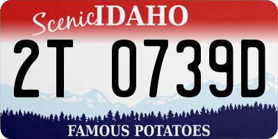 ID license plate 2T0739D