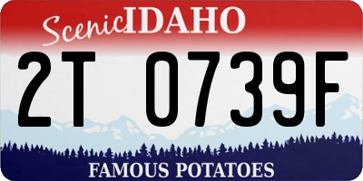 ID license plate 2T0739F