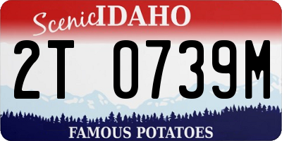 ID license plate 2T0739M
