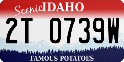 ID license plate 2T0739W