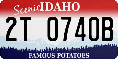ID license plate 2T0740B