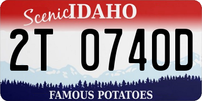 ID license plate 2T0740D